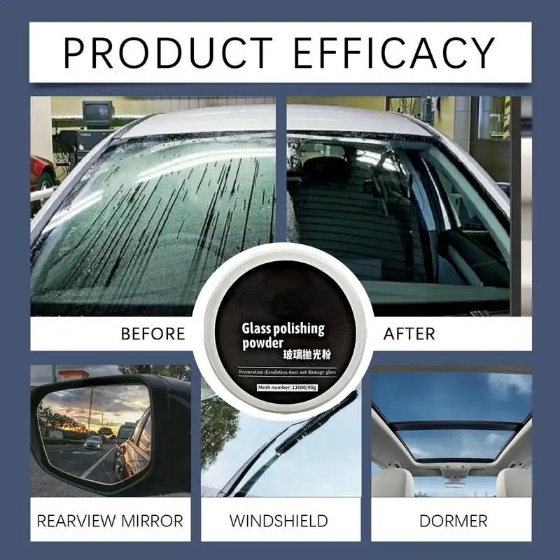 

Car Windshield Polish Glass Polishing Car Polish Glass Scratch Repair Cleaning Powder Auto Glass Cleaner Glass Polishing Powder