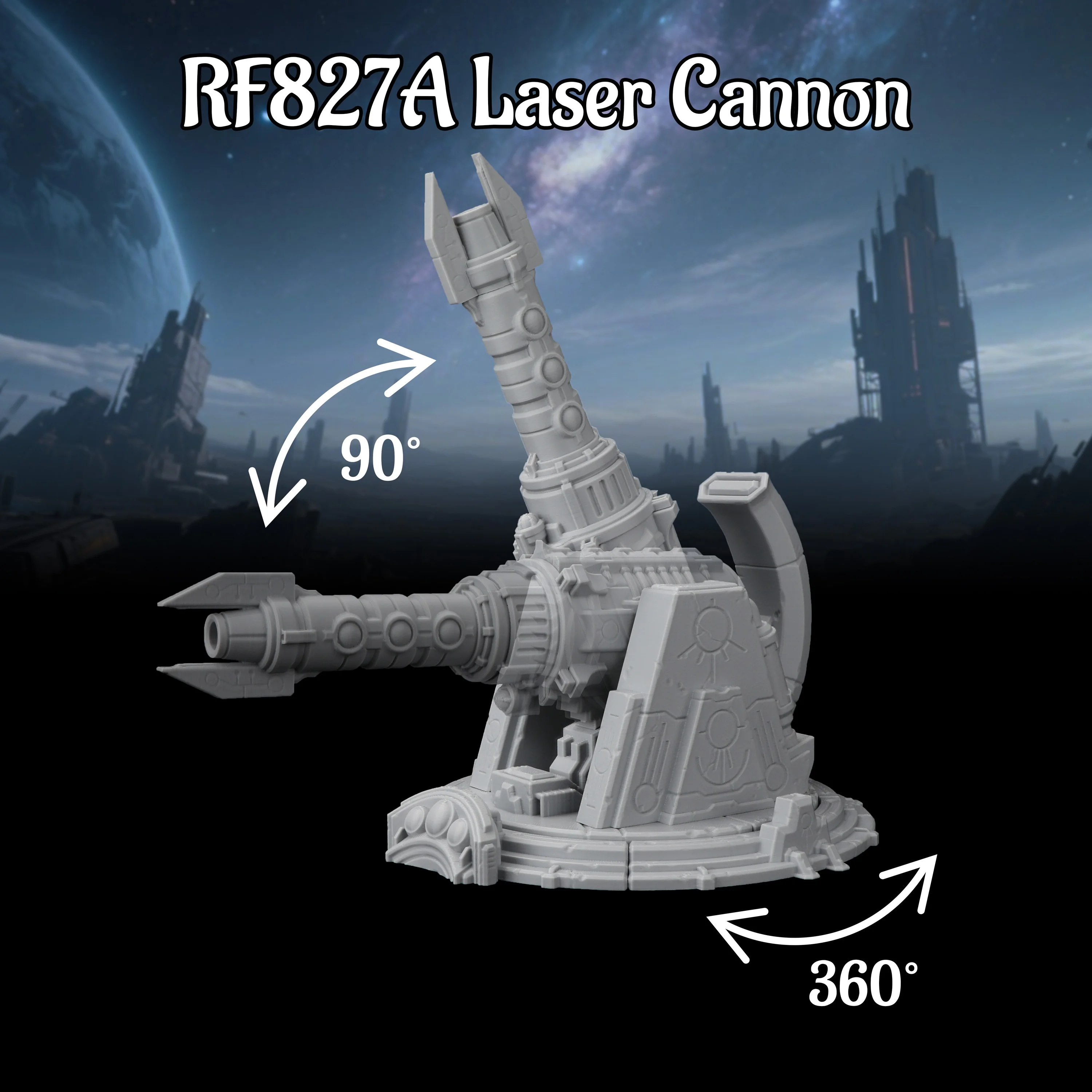 Sci-Fi Base Defense Miniature Terrain, 25-28mm Fortress Additions for TTRPG, Collectible Gift for Fantasy TTRPG Adventures view 4