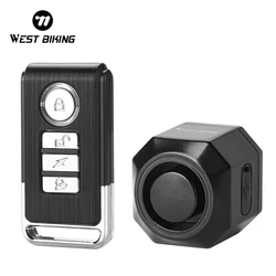 WEST BIKING USB Bike Anti-Theft Alarm Wireless Waterproof Remote Search Control Motorcycle Bicycle Vibration Safety Alarm