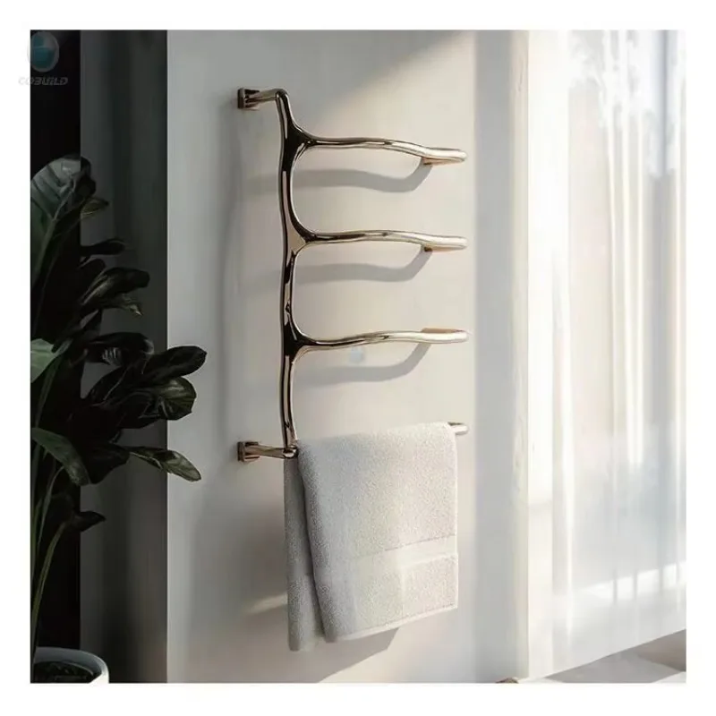 Concealed Vertical Electric Towel Rack Intelligent Timing Display Thermostatic Towel Warmer