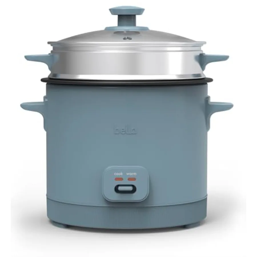 

16 Cup Rice Cooker with Steamer Dishwasher Safe Steaming Basket Rice Paddle and Measuring Cup Removable Nonstick Cooking Bowl A