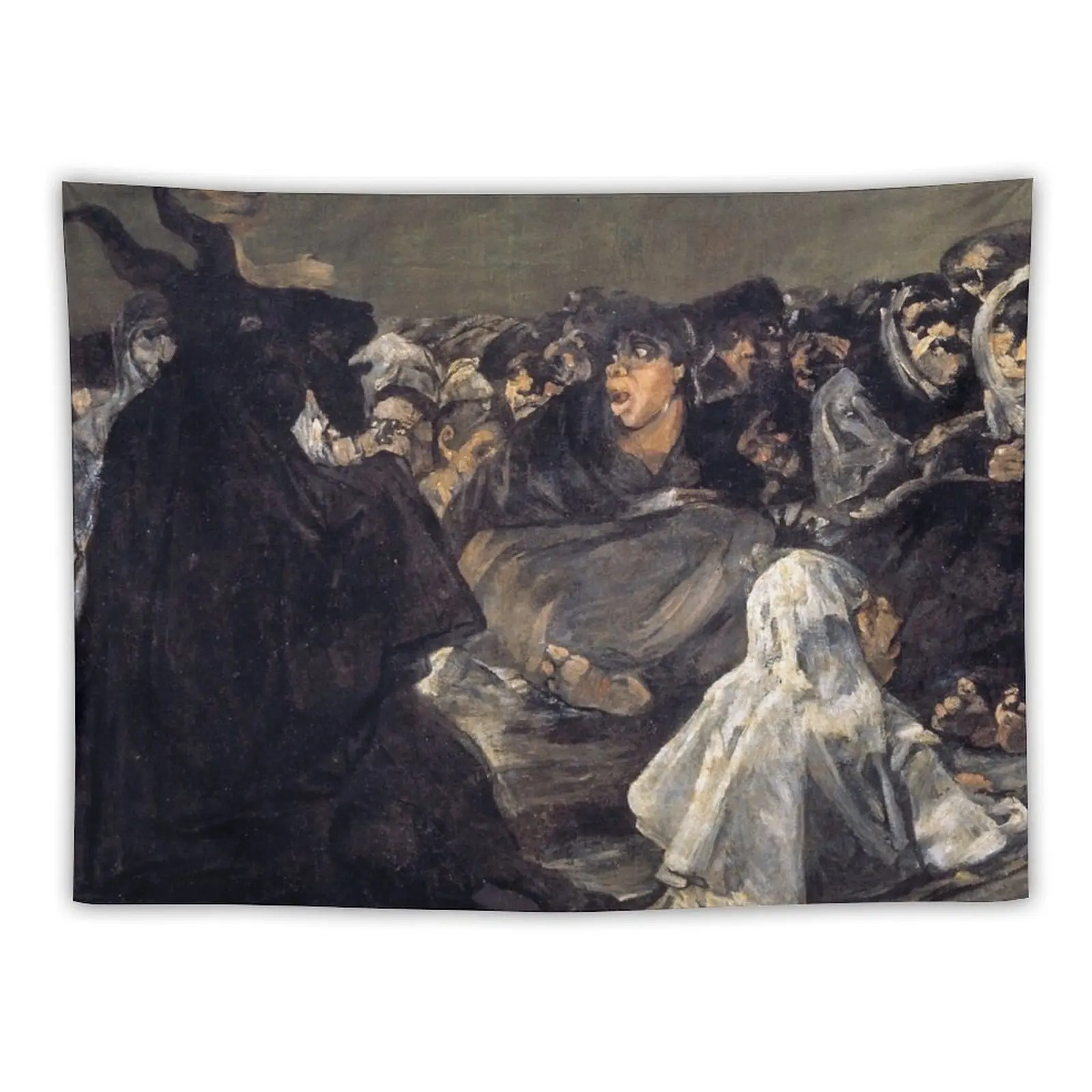 Witches' Sabbath (The Great He-Goat) Francisco de Goya, c. 1821 Gothic Fine Art for Halloween Tapestry House Decoration Tapestry