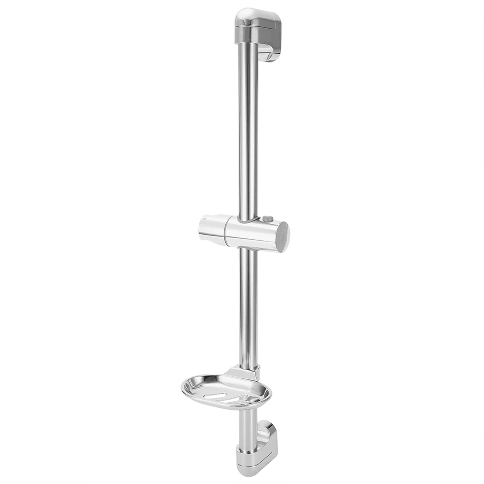 G1/2 Stainless Steel Handheld Shower Head Holder Bracket with Soap Box Bathroom Shower Wall Mount Bracket