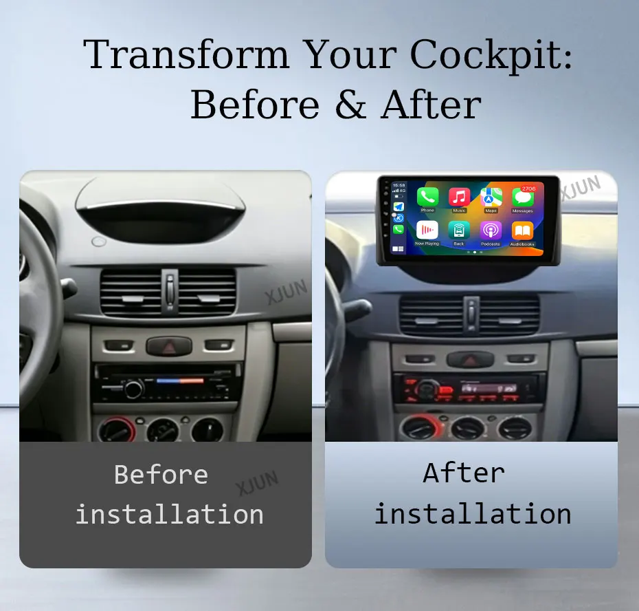 9 inch For Renault Symbol  2008-2012 Car Radio GPS Navi Wireless CarPlay Android 16 Auto Bluetooth DSP 4G QLED IPS Touch Screen