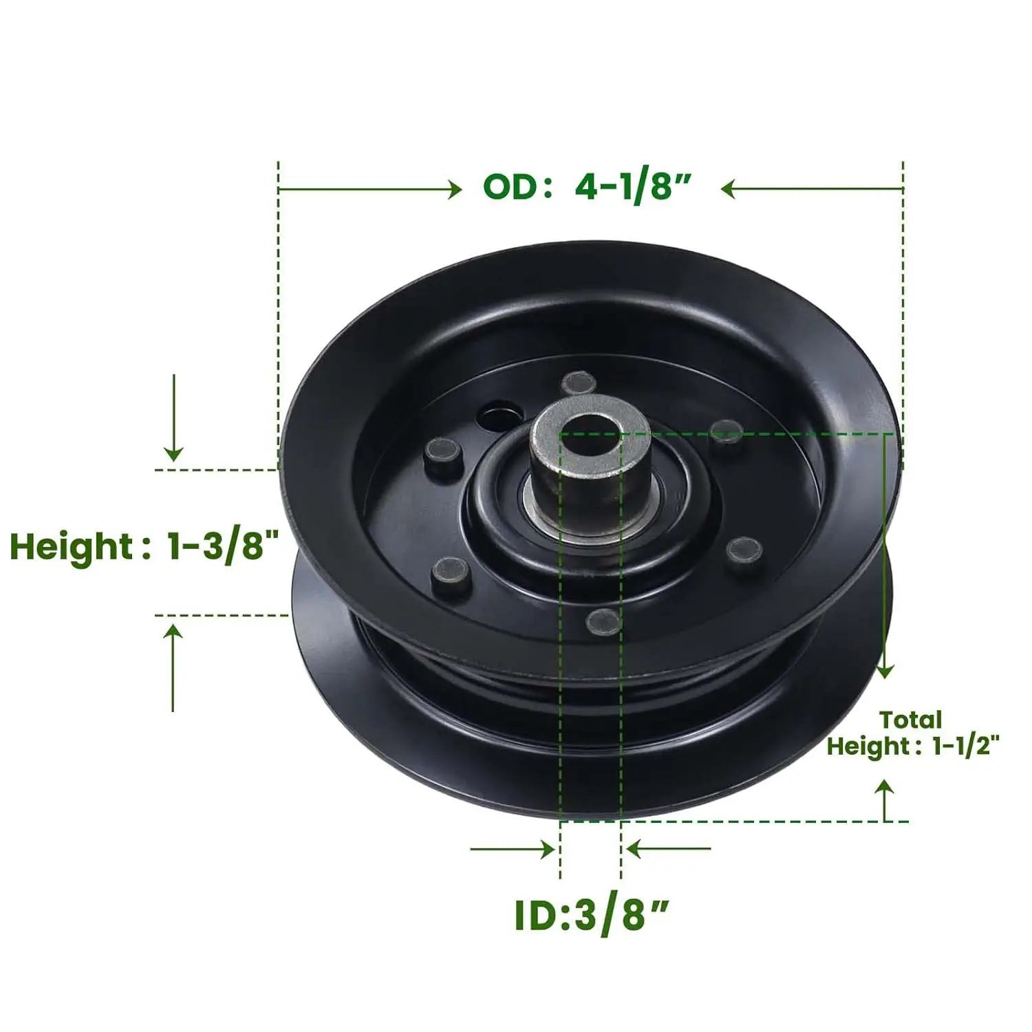 106-2175 Idler Pulley Replaces Toro 106-2175 Pulley, Toro 132-9420 Flat Idler Pulley, Lawn Boy 106 2175, 132 9420