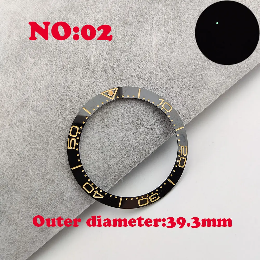 39/39.3/40.7mm Sloping/Flat Luminous Ceramic Bezel Insert Replacement fit TAG HEUE automatic watch nh35