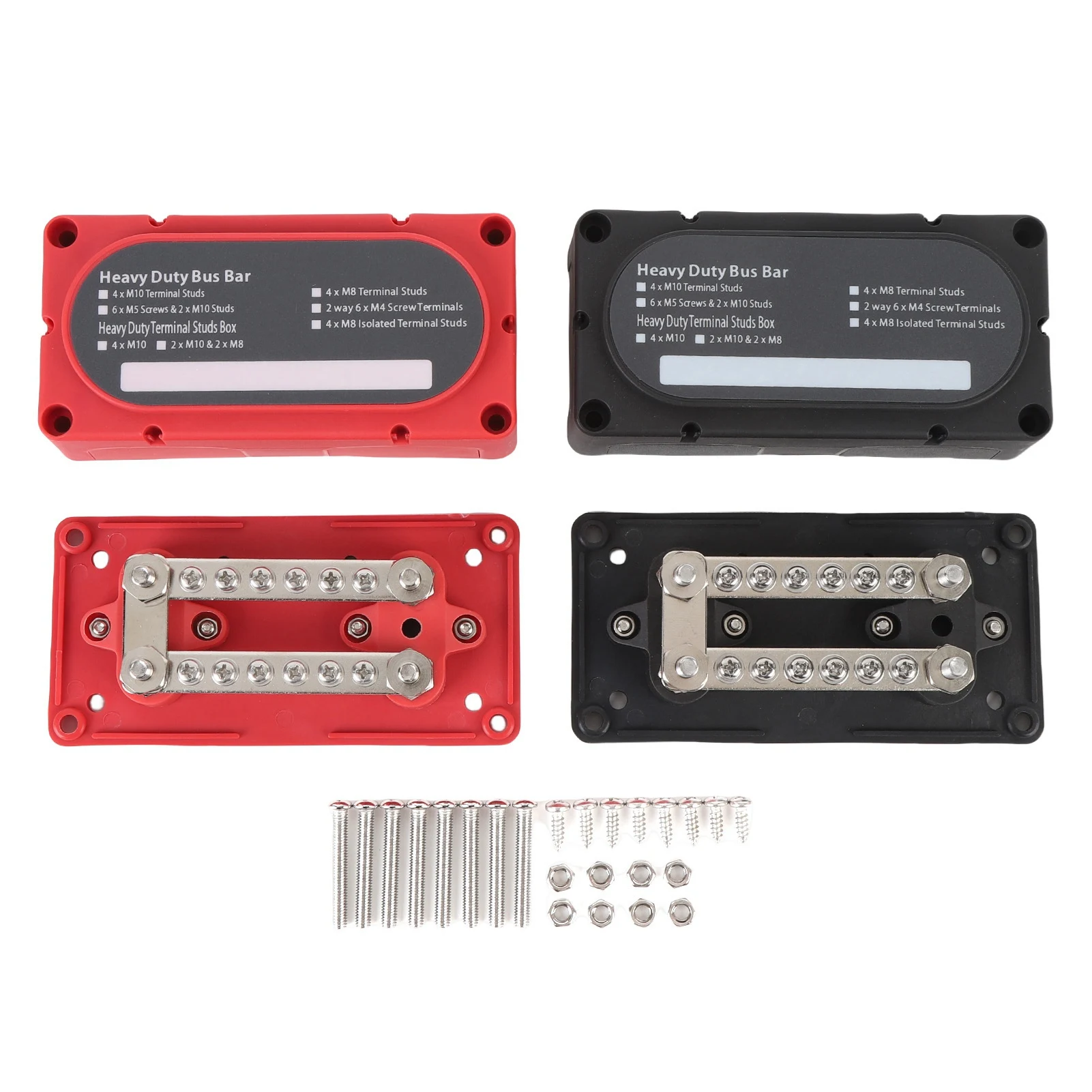 300A Marine Bus Bar Power Distribution Block Module Design with M6 Terminal Stud for Automotive Truck RV Boat Yacht Truck
