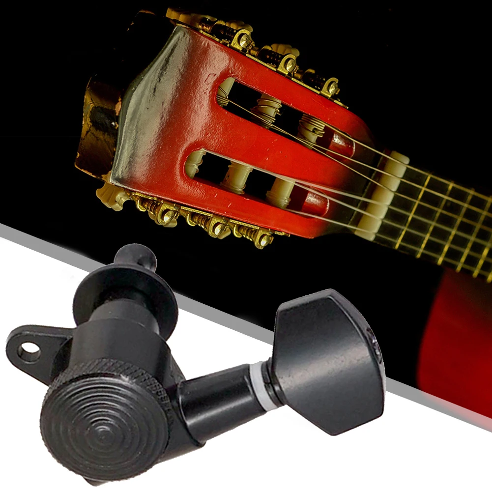 6pcs Electric Acoustic Guitar Locking Tuner Pegs Stringed Instruments String Tuning Pegs Locking Tuner Guitar Parts