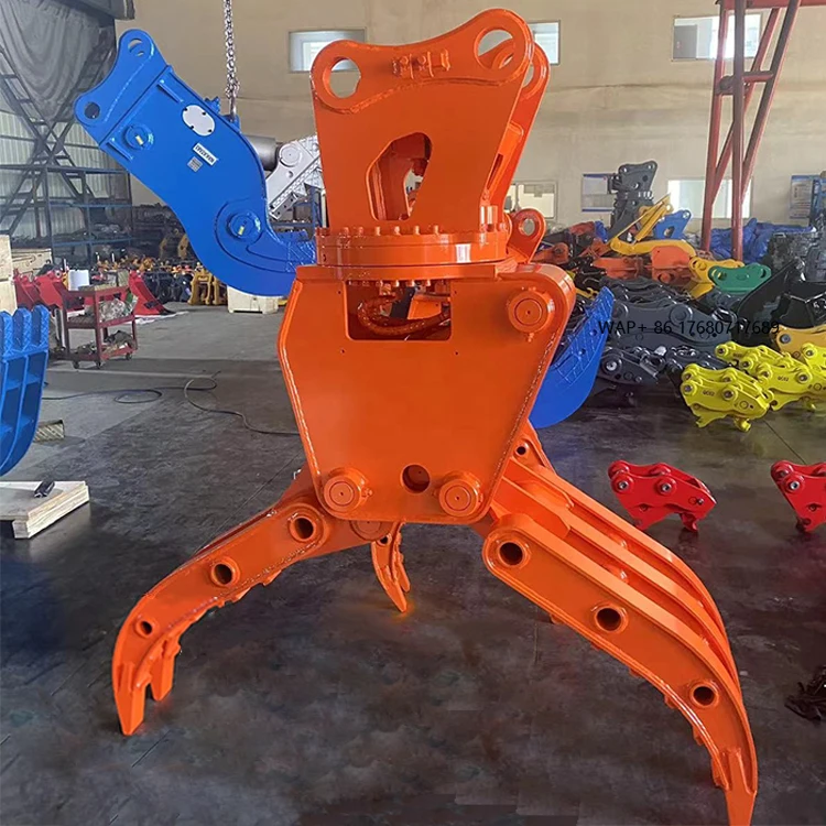360 Degree Rotatable Excavator Hydraulic Grapple in Japan