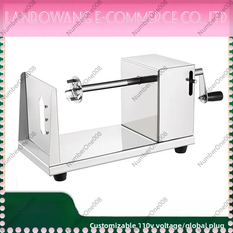 Semi-automatic Stainless Steel Manual Tornado Potato Slicer Spiral Potato Cutter French Fries Cutting Machine for Street Food