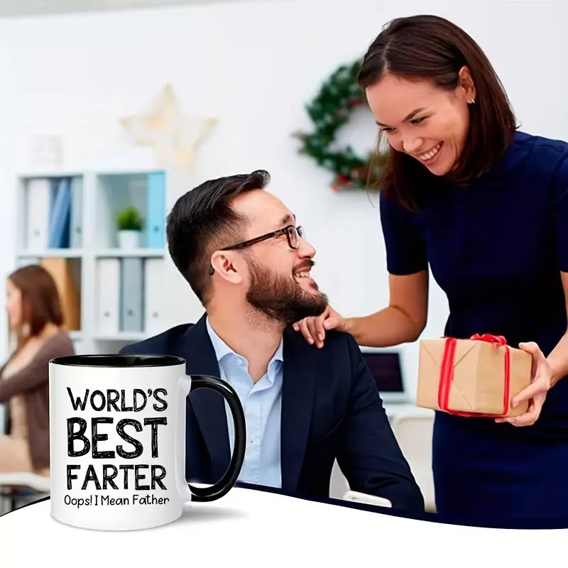 This Is the Best Humorous Coffee Mug in the World for a Proud Dad — a Ceramic Gift from Daughter to Father, a Christmas and Birthday Present — a Novel and Fun Mug for Dad, Grandpa, Father-In-Law, Stepdad