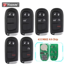 YIQIXIN 433Mhz 4A Chip Remote Car Key For Jeep Grand Cherokee 2013-2020 Chrysler 300C Dodge Ram 1500 Charger Journey Challenge