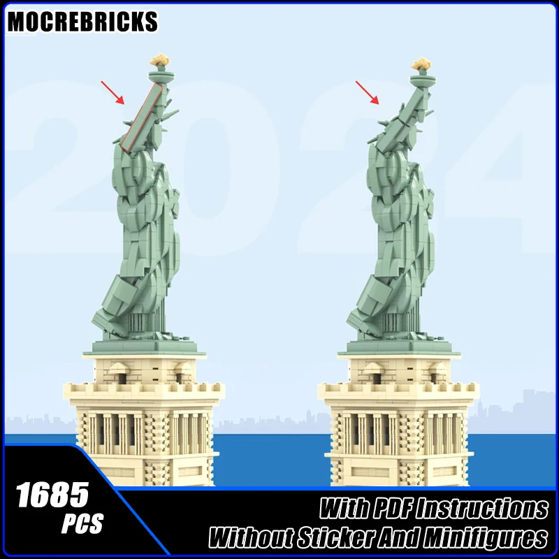 

Famous City Landmark Statue of Liberty Hot Selling New York Architecture MOC Technology Building Blocks Sets Kid's Bricks Toys