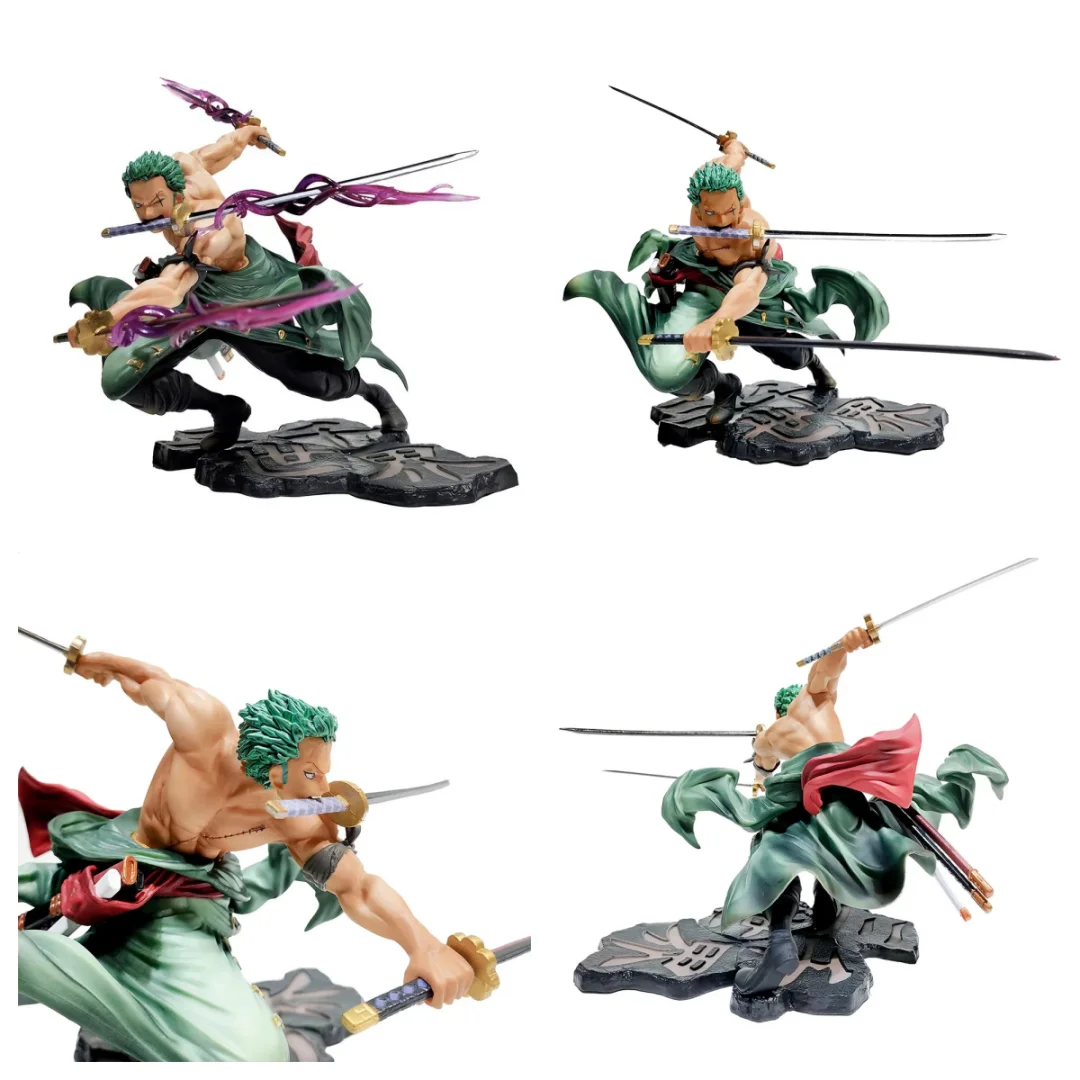 Figur Anime One Piece 10cm GK Roronoa Zoro Tiga Pedang Sa-maximum Patung Anime Manga Figur Aksi Koleksi Model Mainan Anak