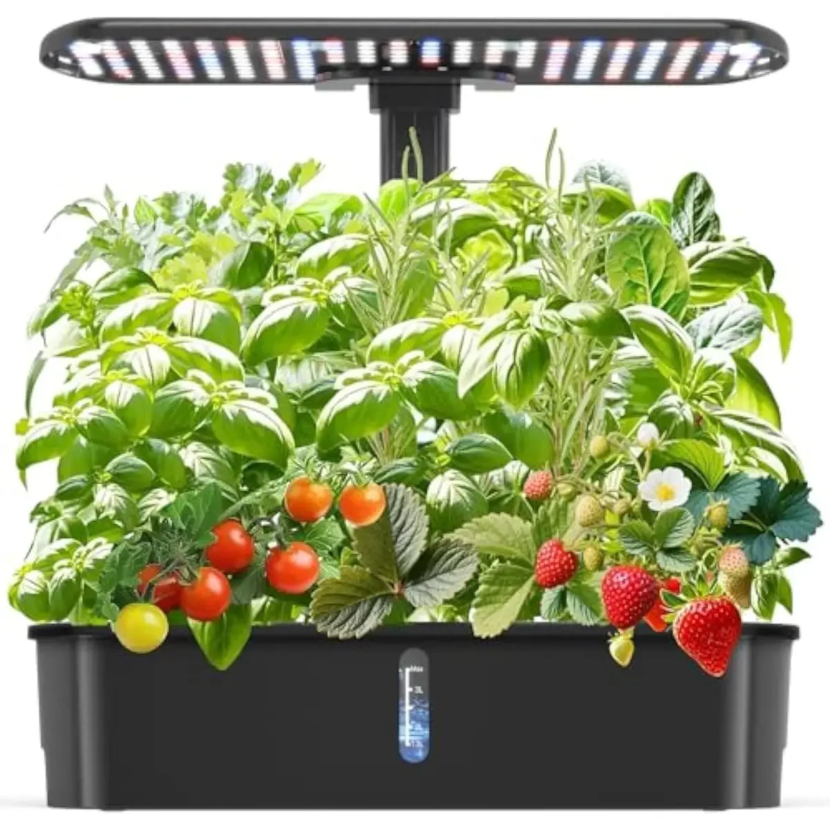 Hydroponics Growing System Kits,Smart Indoor Herb Garden with 24W LED Grow Light Planting Height Adjustablewith,12 Pods Plant Ge