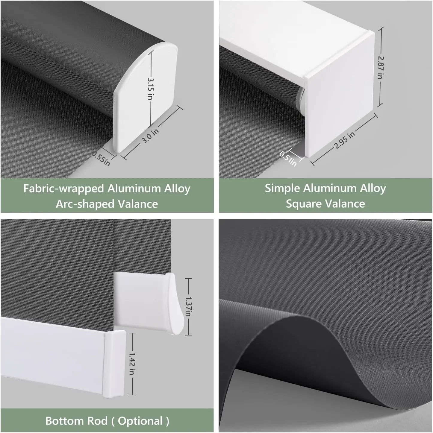 Customized High Quality Gray Color Motorized Cordless Roller Blinds For Windows