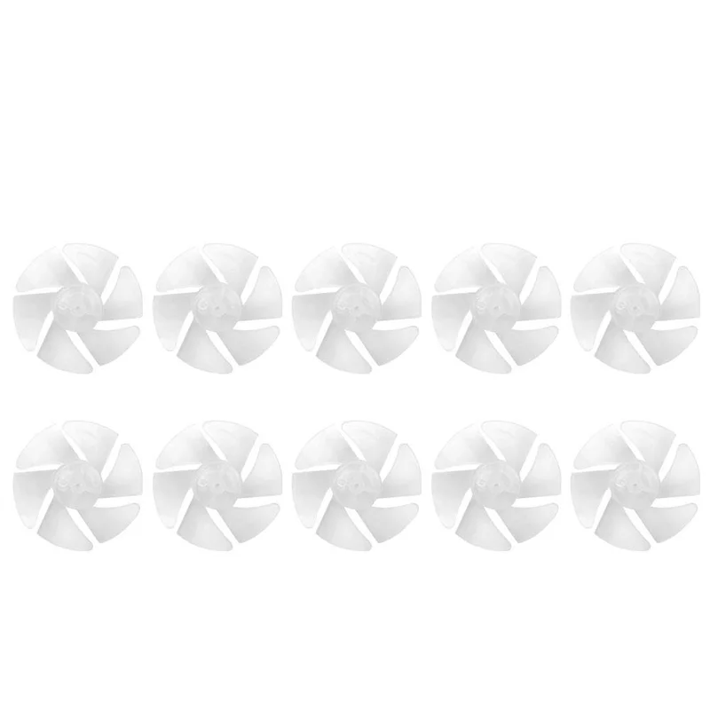 Exquisite-10Pcs Mini Plastic Fan Blade Small Power Hair Dryer Fan Motor Accessories  Household Fan Accessories