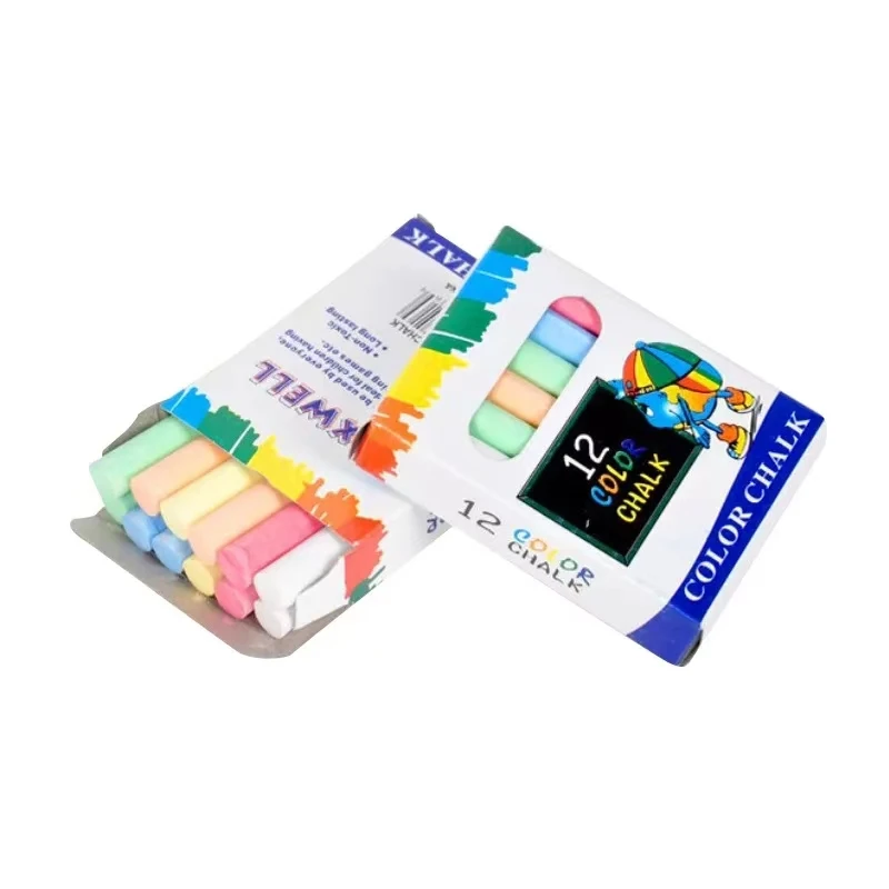 12Pcs/Box Teaching Color Non-dust Healthy Chalk Children's Drawing Board Professional Matching Chalks Wholesale School Supplies image 4