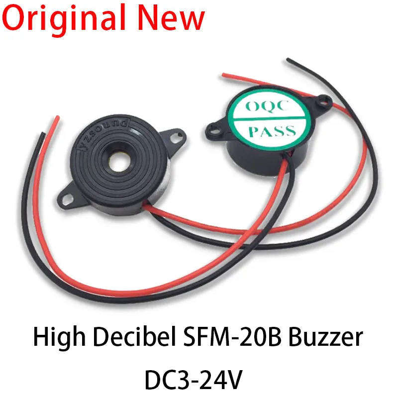 10PCS SFM-20B DC3-24V Durable 3-24V Piezo Electronic Buzzer Alarm 95DB Continuous Sound Beeper For Arduino Car Van