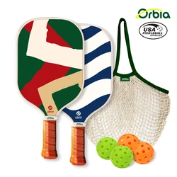 Orbia Sports Pickleball Paddle Sets With Net Bag Honeycomb Core Gift Kit USAPA Approved  Indoor Outdoor 2 Paddles 4 Balls