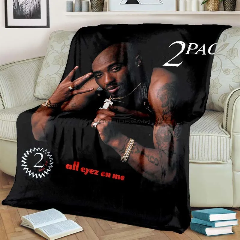 6 Size Rap Singer 2Pac Blankets 3D Printing Comfortable and Soft Picnic Blanket Gift To Family or Friends