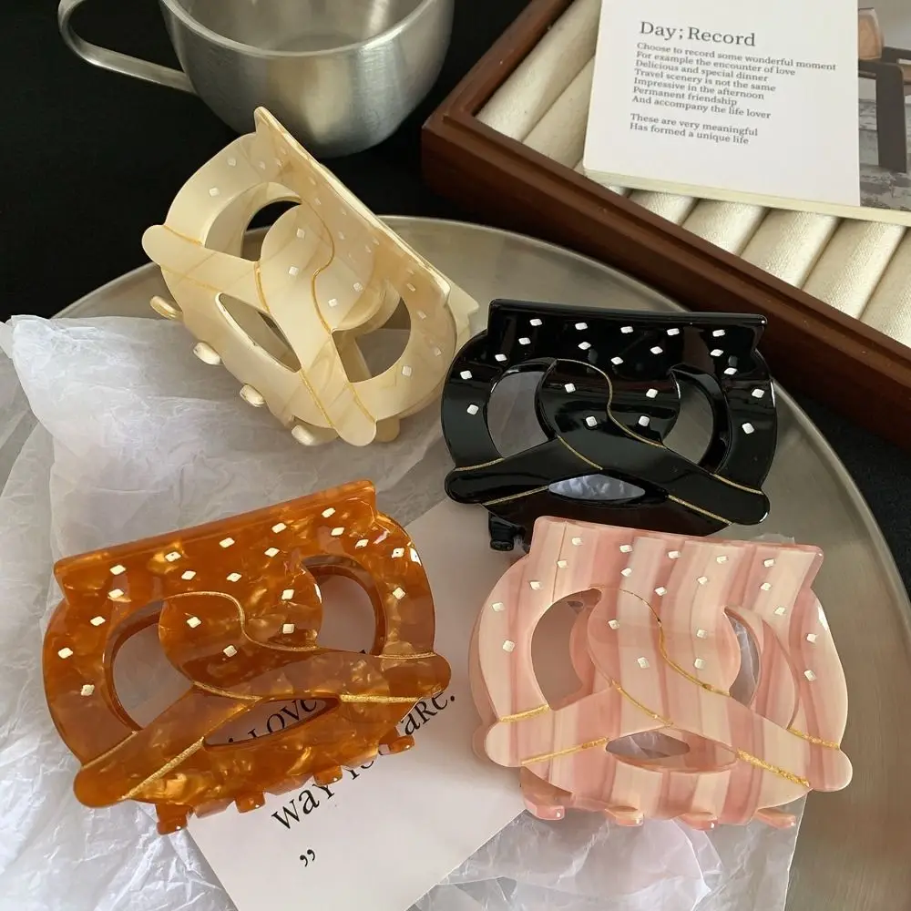 

Creative Acetate Croissant Bread Hair Claw Mini Hair Clip Headwear Acetic Acid Hair Clip Geometry Hairpin Bow Shark Clip Female