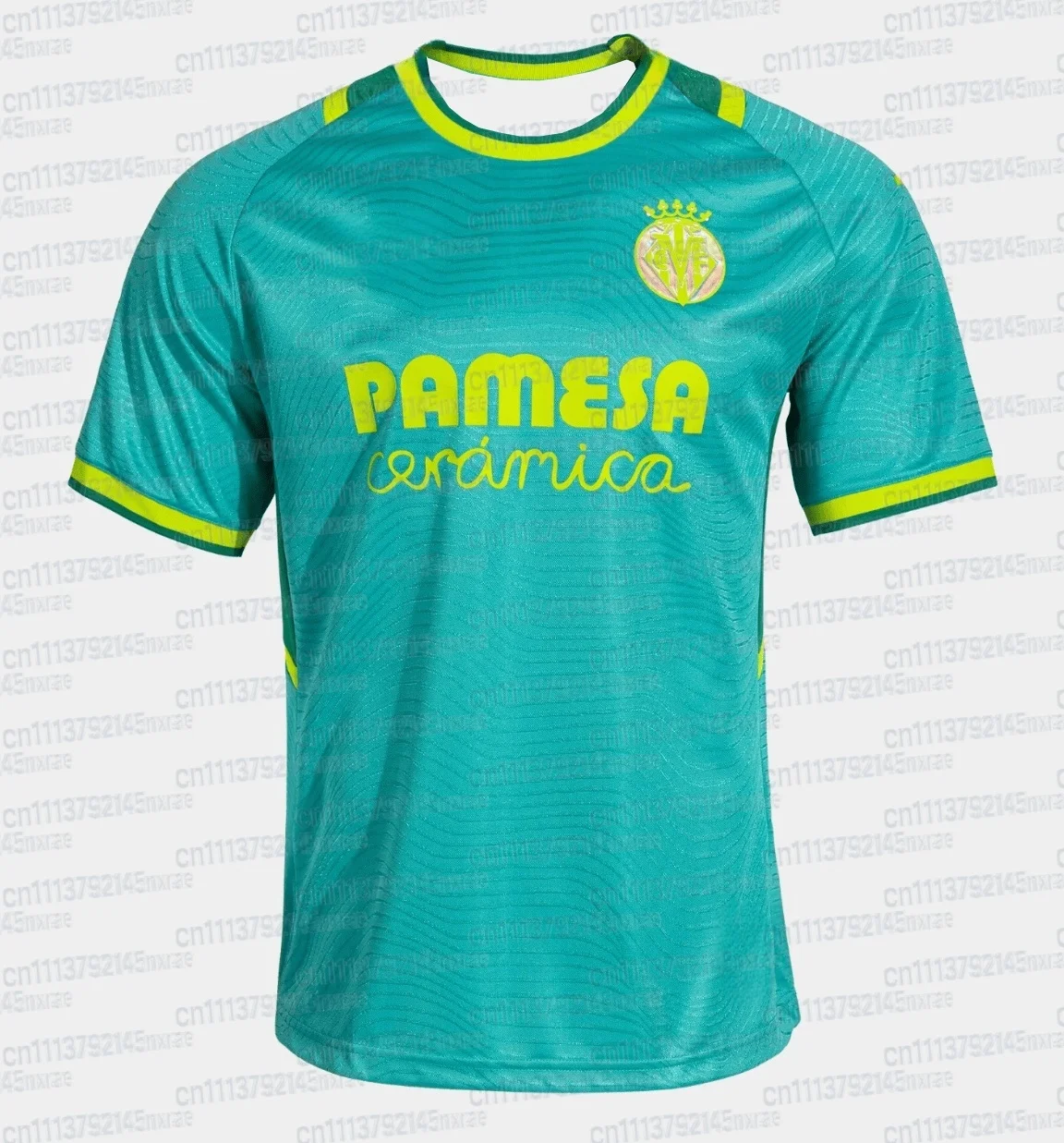 Herren Y2K Oversized Kurzarm-Fußballtrikot Villarreal Heimtrikot Schnelltrocknendes Sportoberteil Fan-Sportbekleidung für Familien-Matching – Detail 6