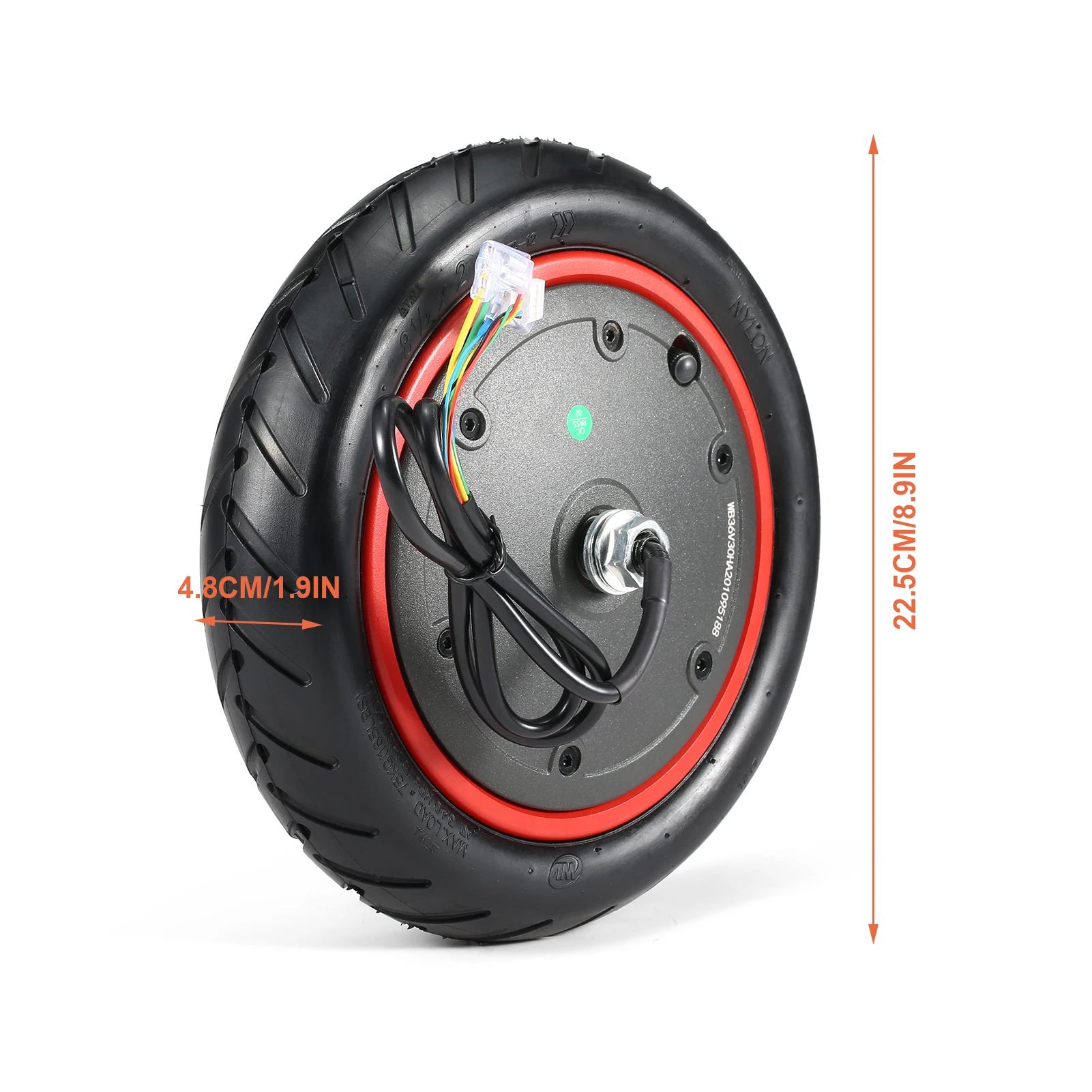 For Xiaomi M365 Electric Scooter 250W 36V 350W Motor Wheel Accessories Engine Motor Wheeel Wheel Anti-skid Tire Replacement 2024