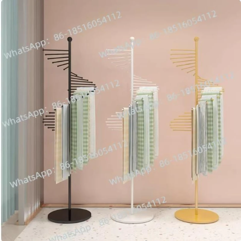 

Круглый креативный шелковый шарф, полка для шарфа, подставка для дисплея от пола до потолка, нано-золотой