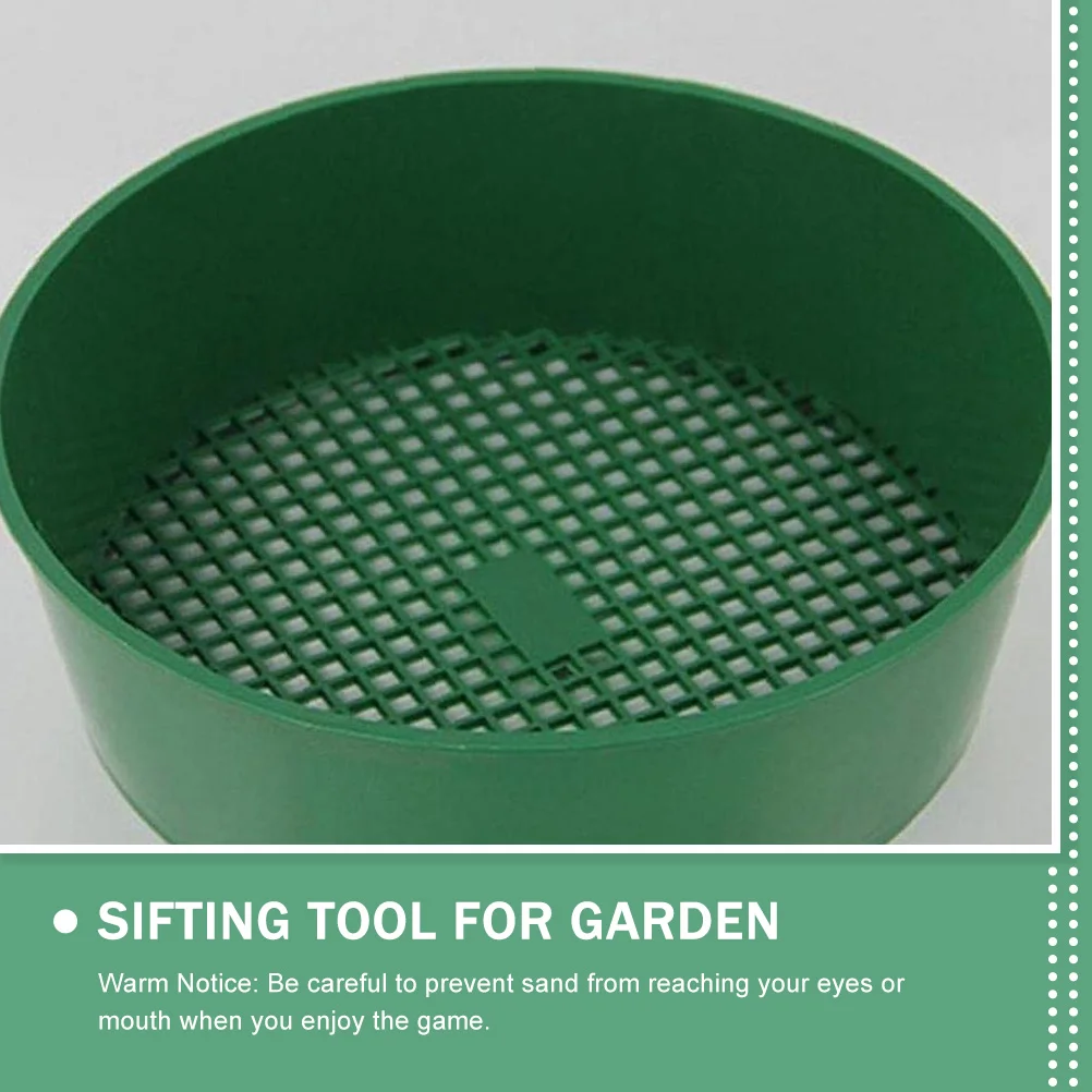 Garden Screen Tool Manual Soil Strainer Sifting for Plastic Sieve Earth and Rock Pan Mesh Gadget Sifter Planting