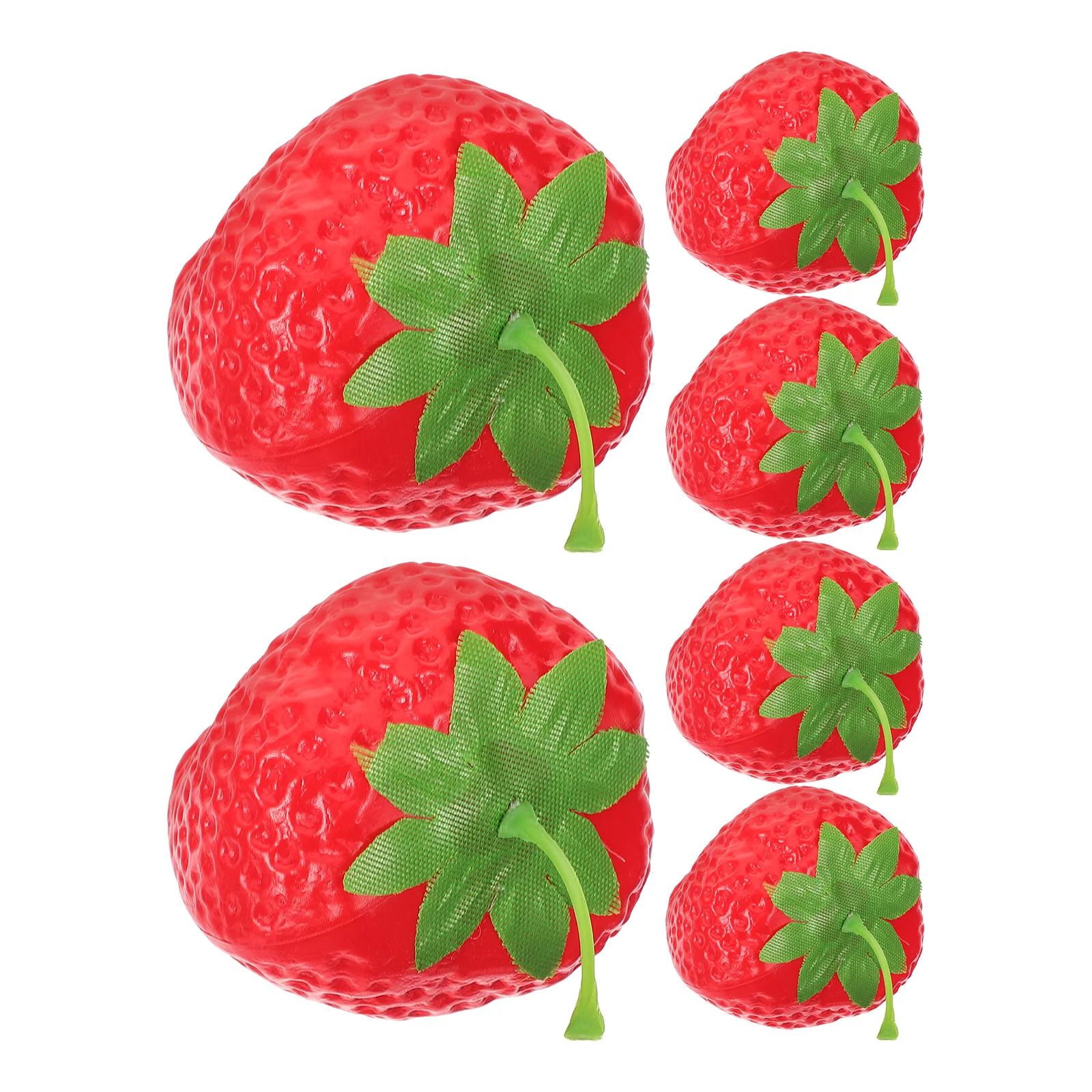 6 Pcs Simulation Artificial Model Decor Fruits Fake Strawberries Toy Basket