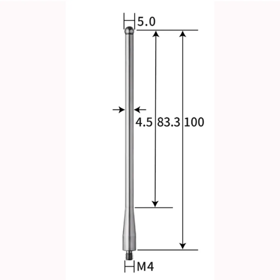 Renishaw Ruby Probe Three Coordinate M4 Steel Ball Probe Machine Tool Test Needle Flat Measuring Needle