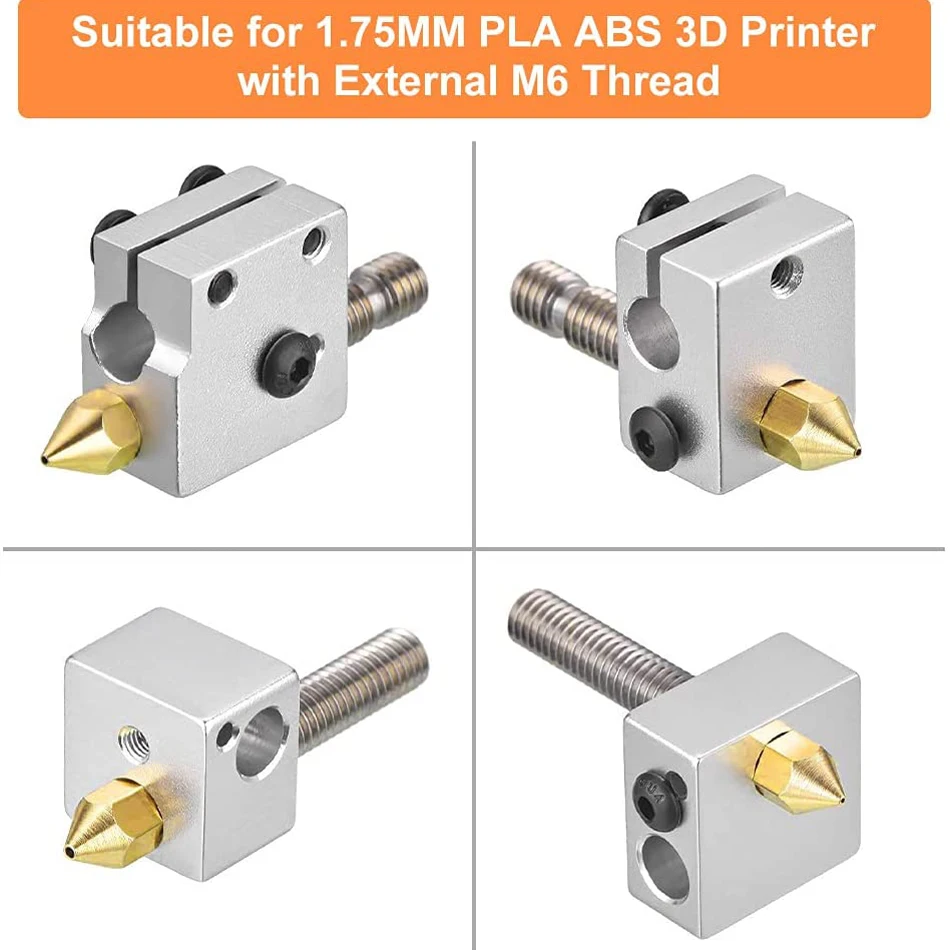 5/10PCS MK8ทองเหลืองหัวฉีด0.2มม.0.3มม.0.4มม.0.5มม.หัวพิมพ์ Extruder หัวฉีดสำหรับ1.75มม.CR10 CR10S Ender-3 3D เครื่องพิมพ์อุปกรณ์เสริม