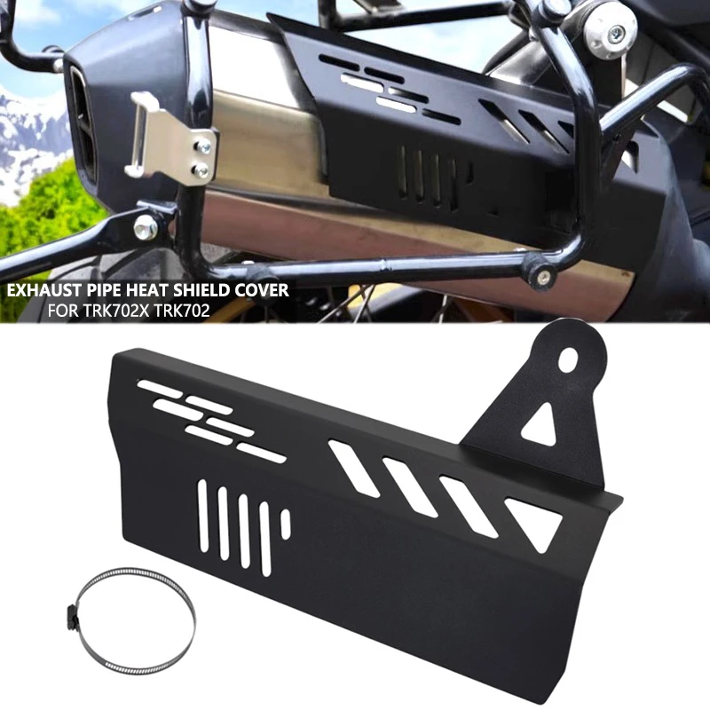 

Motorcycle Exhaust Pipe Heat Shield Cover Muffler Protection Guard For Benelli TRK702 TRK702X TRK 702 X 702X 2022 2023 2024