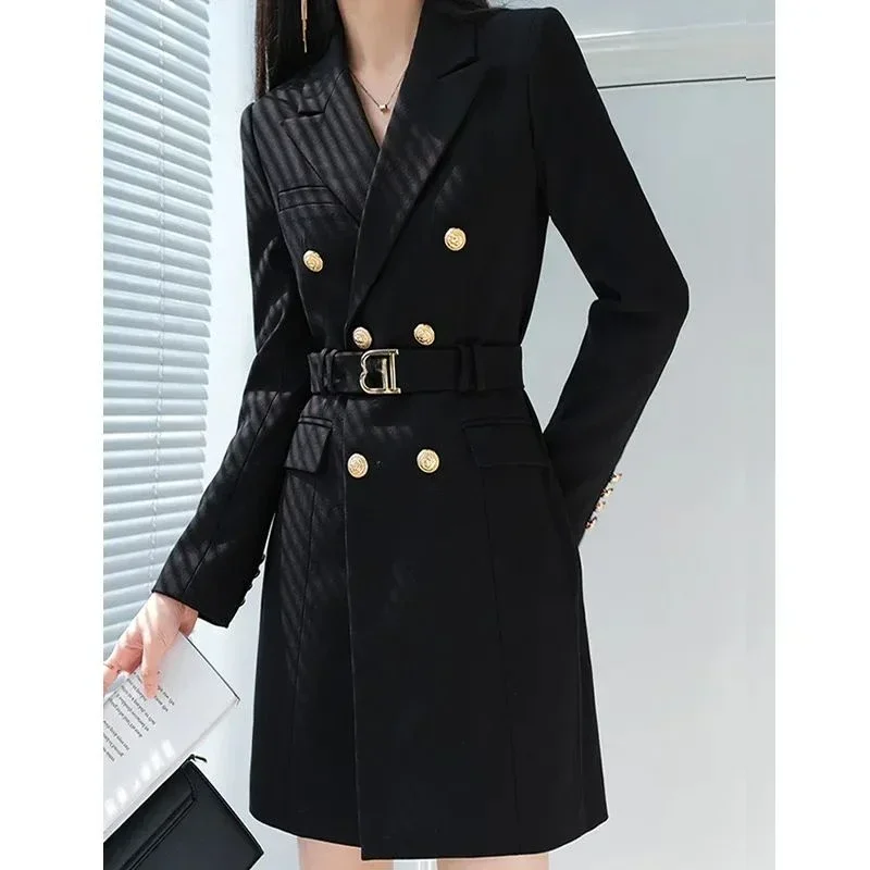 Professional Suit Dress Women Spring Autumn New Design Sense Long-sleeved Temperament Work Clothes Ol Wind Slimming Skirt