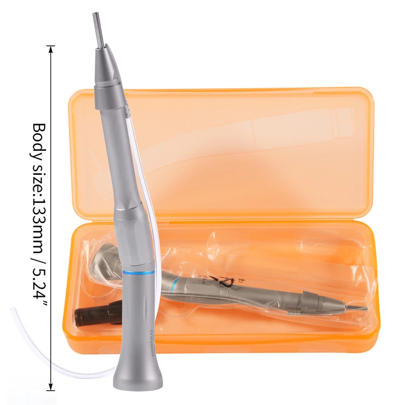 Dental 20 Degree Straight Head Handpiece Operation 1:1 Direct Drive Single External Water Spray Surgical