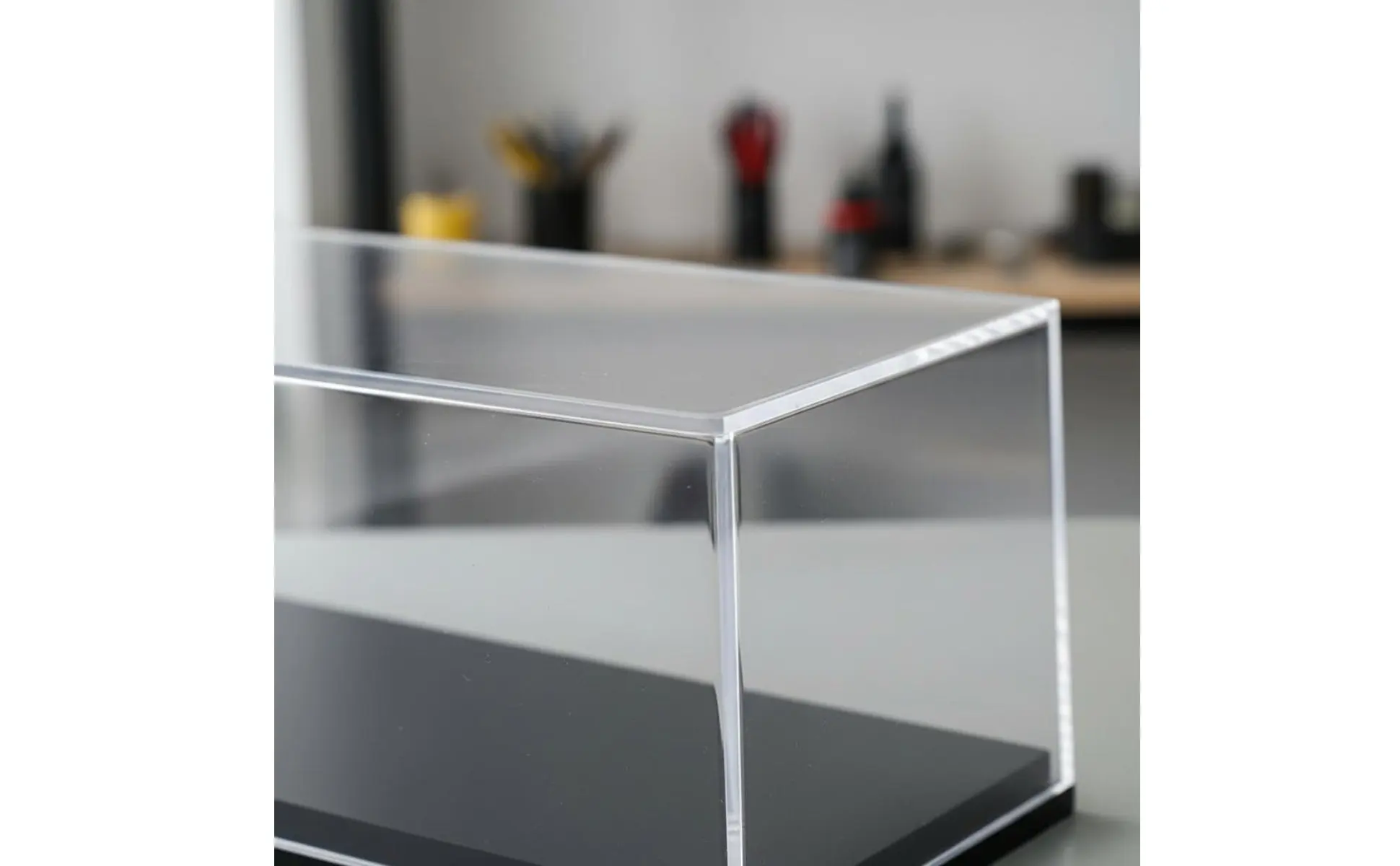 1:43 Car Display Case Dustproof Model Car Display Case Transparent Model Box Clear View Single Piece-Piece Molded for Desk