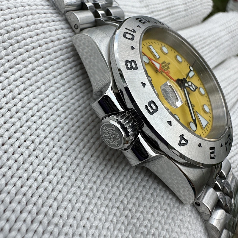 STEELDIVE Men Automatic Watch 41MM GMT Mechanical Wristwatch Diver 30ATM Waterproof Luminous Sapphire Mirror NH34