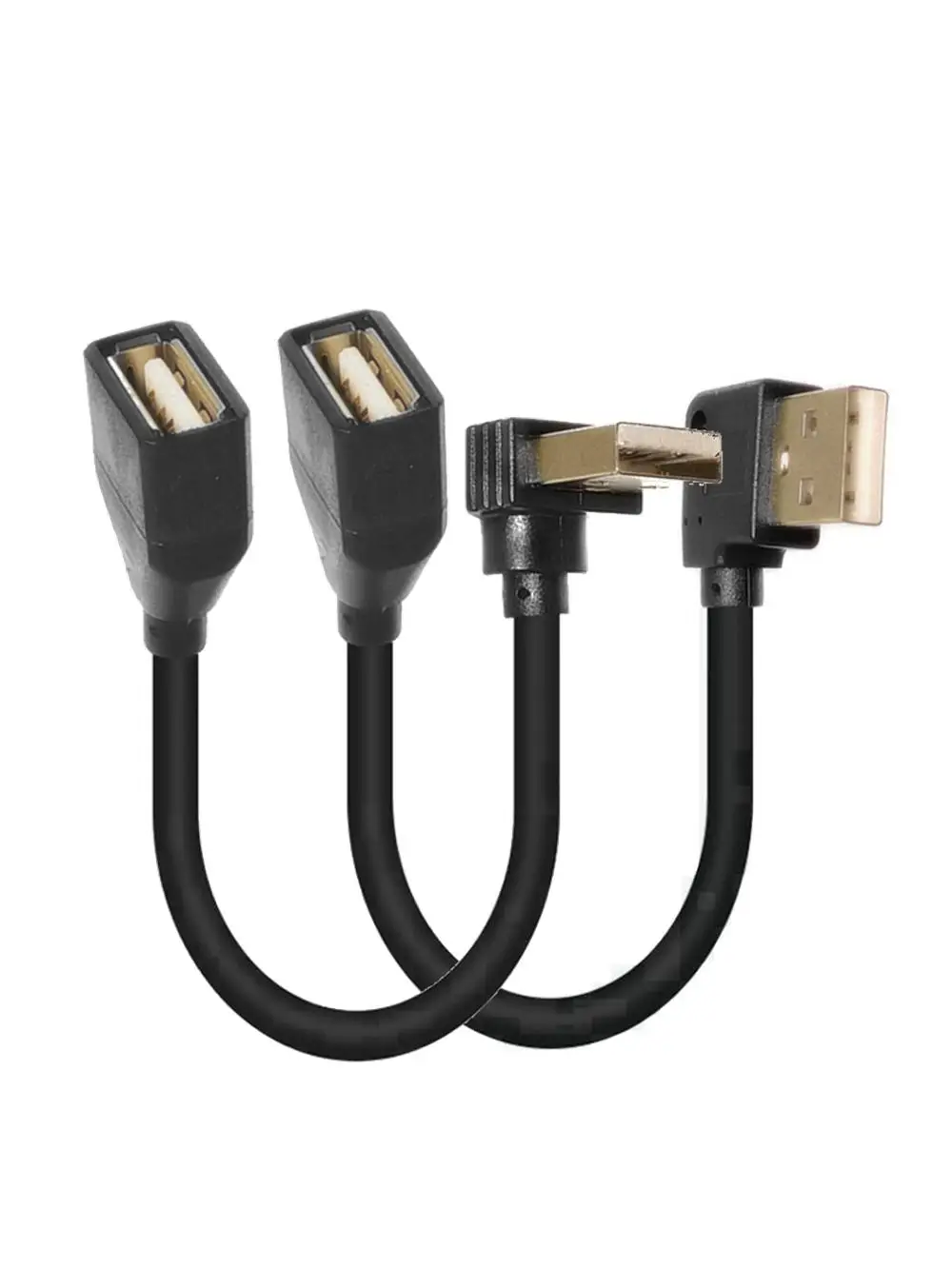 USB 2.0 90 câble adaptateur d'extension mâle à femelle coudé USB 2.0 câble adaptateur droit/gauche/bas/haut offre spéciale de haute qualité