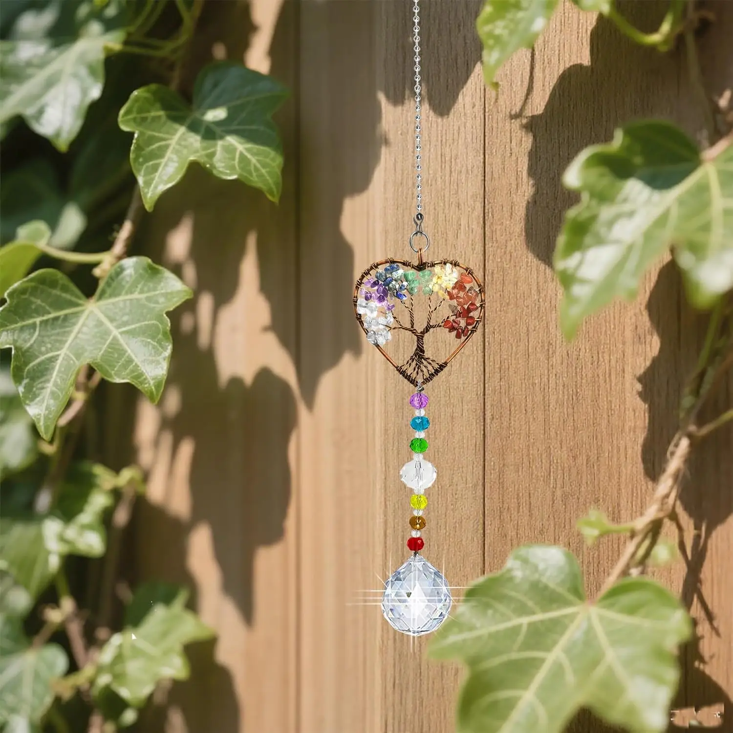 1PC Window Hanging Suncatcher with Crystal Tree of Life Suncatcher Garden Hanging Rainbow Maker Ornament