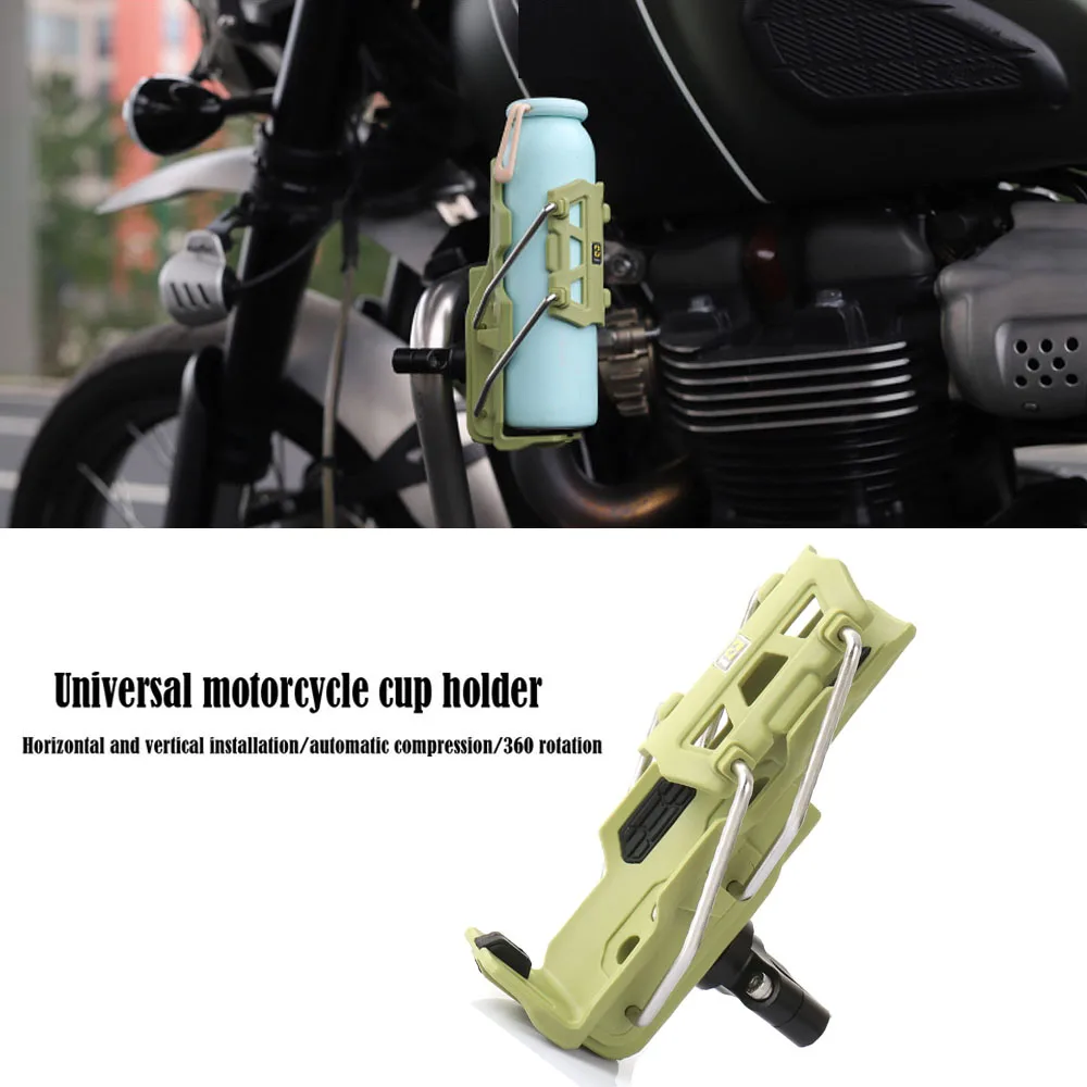 For 25-71mm Diameter Rod Water Bottle Holder Mount Cup Stand For 58mm-78mm Kettles Universal Motorcycle Black Cup Holder