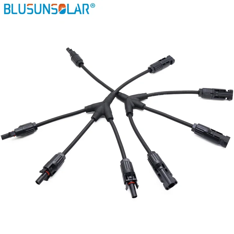 Blusunsolar 3 To 1 Solar Y Branch Connector with 4mm2 Solar Cable MMMF /FFFMTUV Approved for Solar Pv System