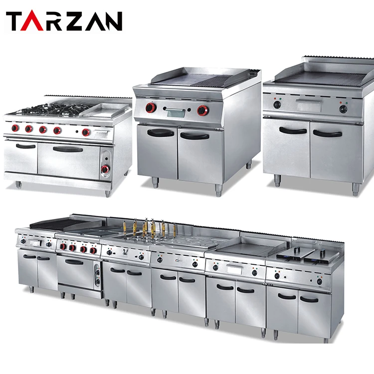 Gas Flat Griddle Freestanding Commercial Electric Stainless Steel 1/3 Grooved Bbq Grills Gas Griddle With Cabinet