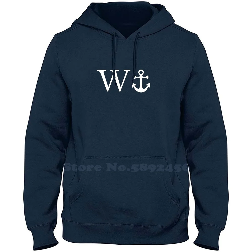 W Anchor Fashion 100% cotton Hoodies High-Quality Sweatshirt