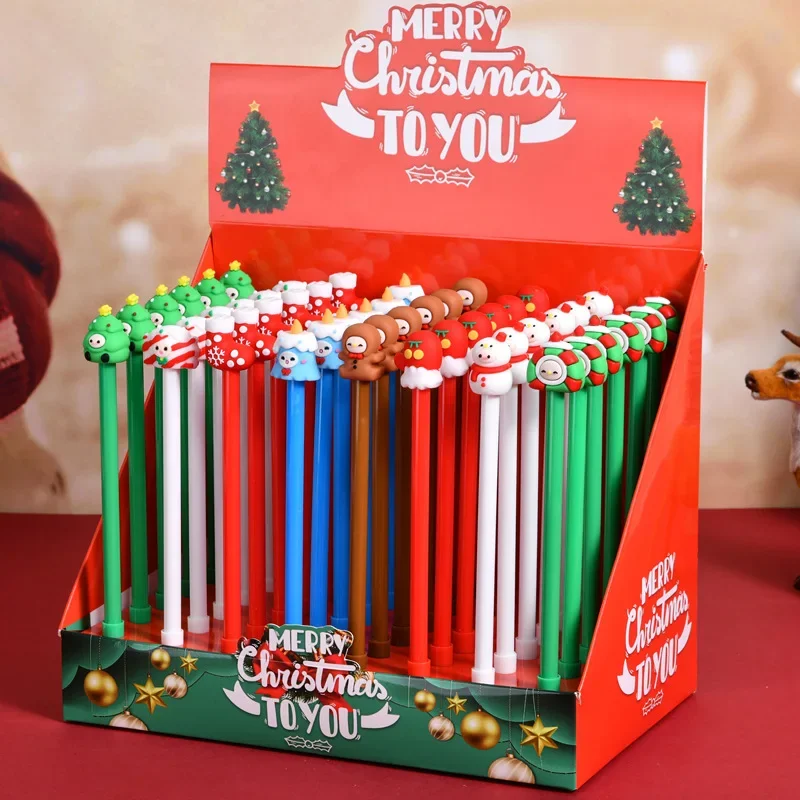 

12 шт., рождественские рождественские чулки, снеговик, креативная новинка, нейтральная ручка, студенческие призы, рождественские подарки