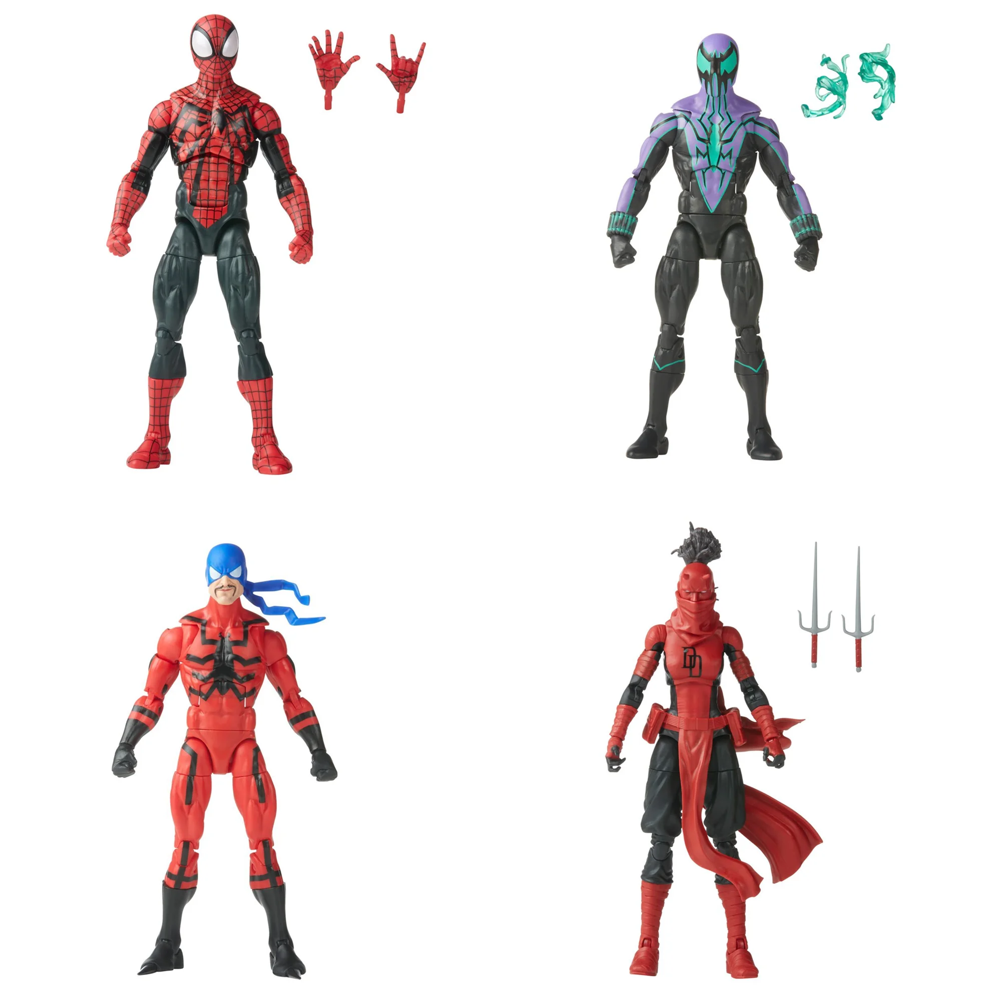 Marvel Legends Spider Man Into Spider Verse Miles Morales Gwen Peter B. Parker Prowler Kraven Lizard Chasm 6\