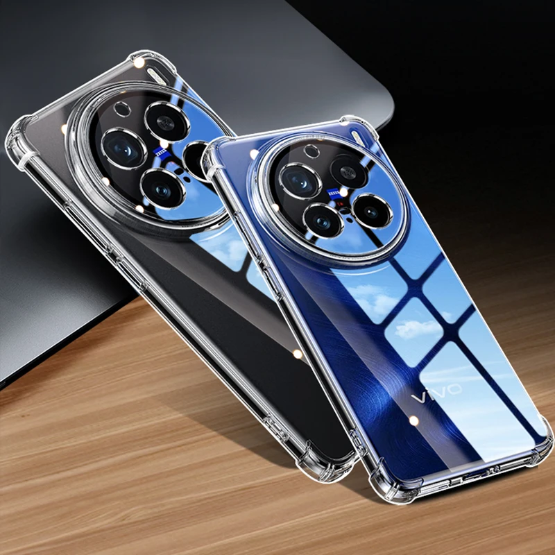 Luxus Airbag Telefon Fall für VIVO X200S X200 Ultra Pro Mini X200Ultra X200Pro 5G Funda Klar Silikon Objektiv schutz Zurück Abdeckung