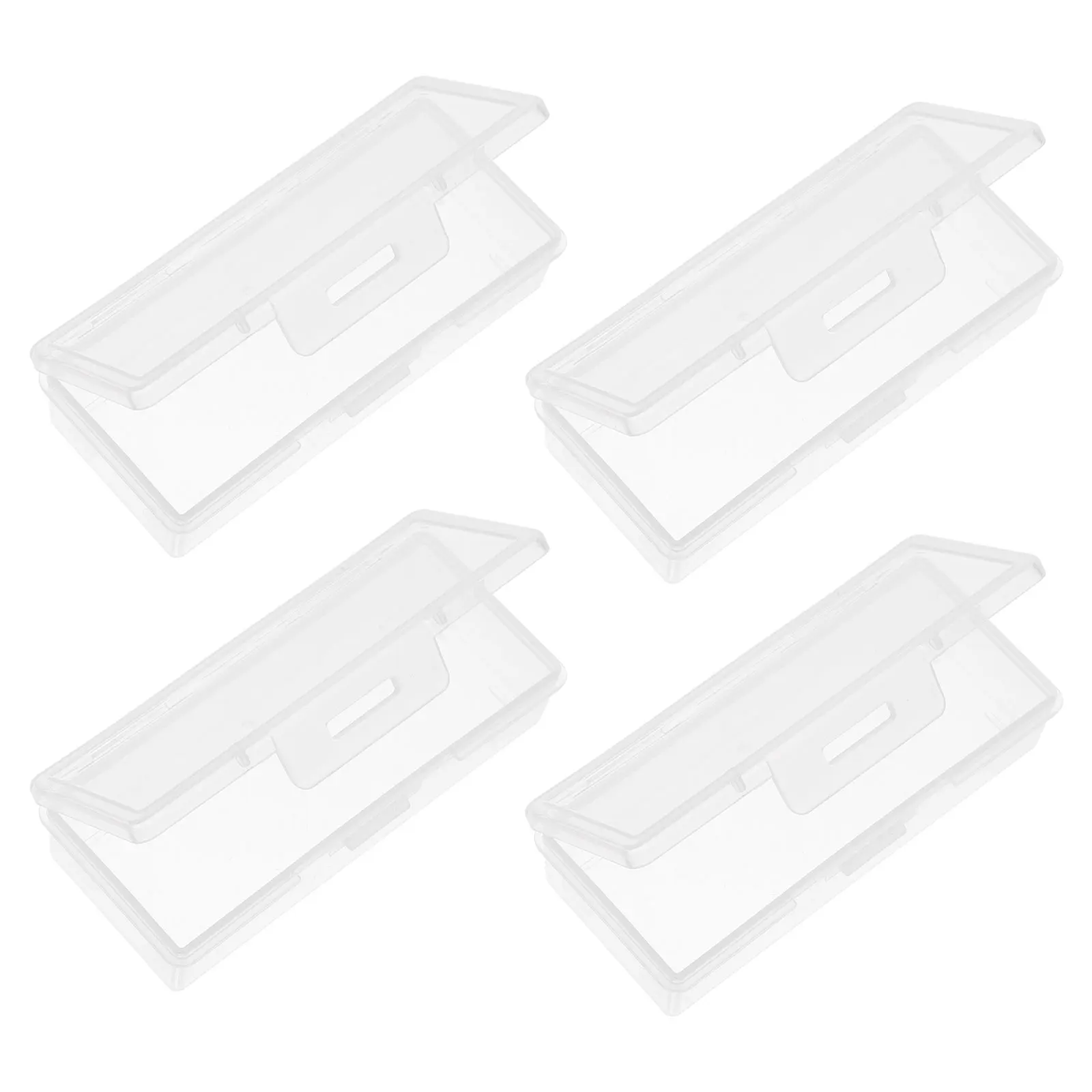 

4pcs Cotton Swab Container Portable Travel Dispenser Transparent Case Bathroom Storage Jars Small HOLDER For Swabs Toothpicks