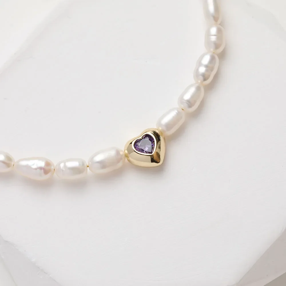 2PCS Dainty Heart Zircon Beads Spacer Bead for Jewelry Making Bracelet Necklace Findings DIY 14k Gold Plated Accessory 8*6.8mm