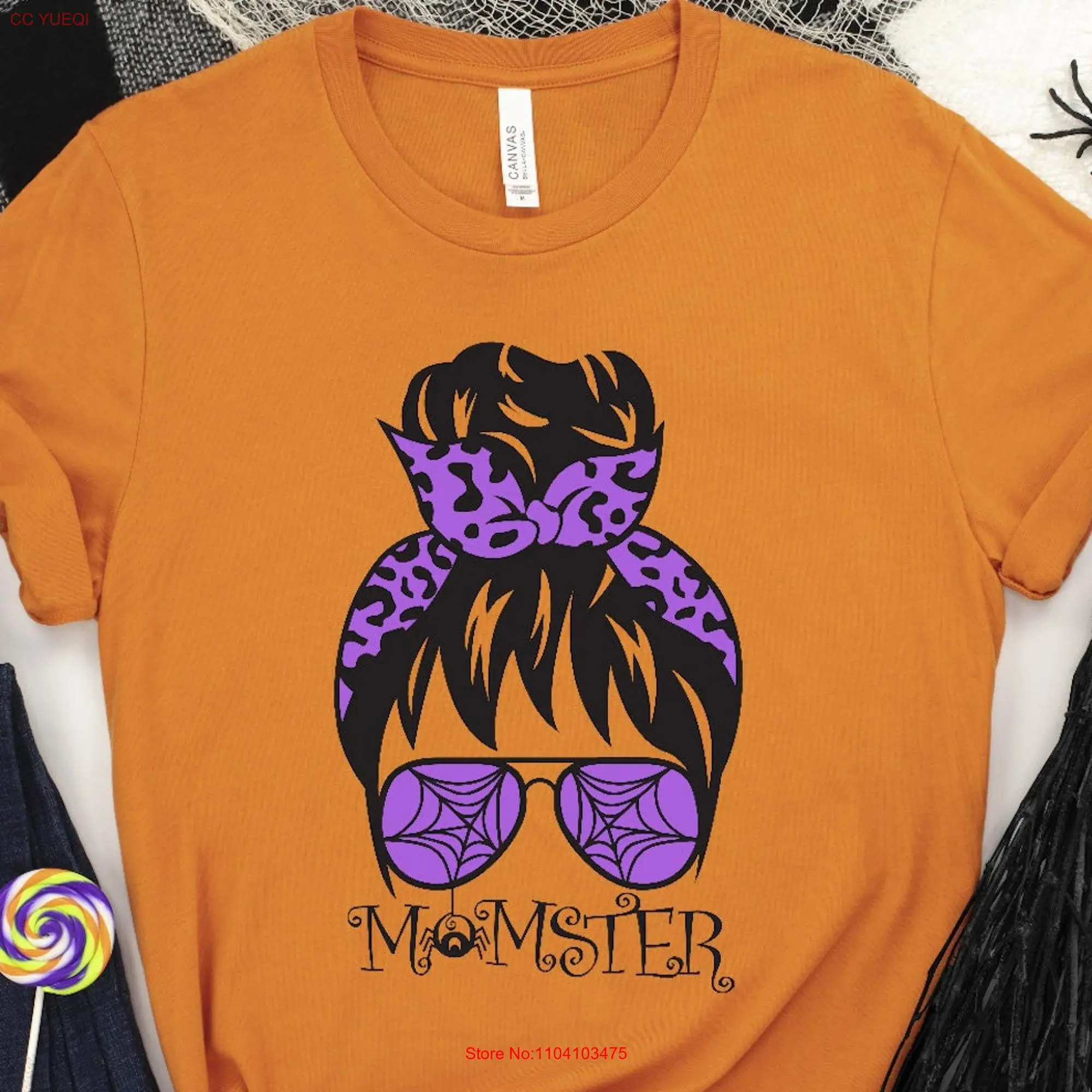 Momster Halloween t shirt for Women Crewneck long or short sleeves